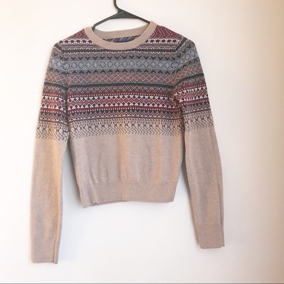 Aeropostale Mixed Pattern Raglan Sweater - Picture 2 of 7